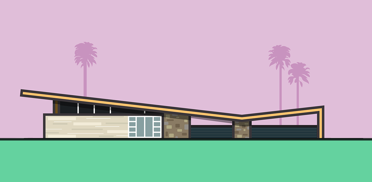 Mid-century Modern Home Graphic