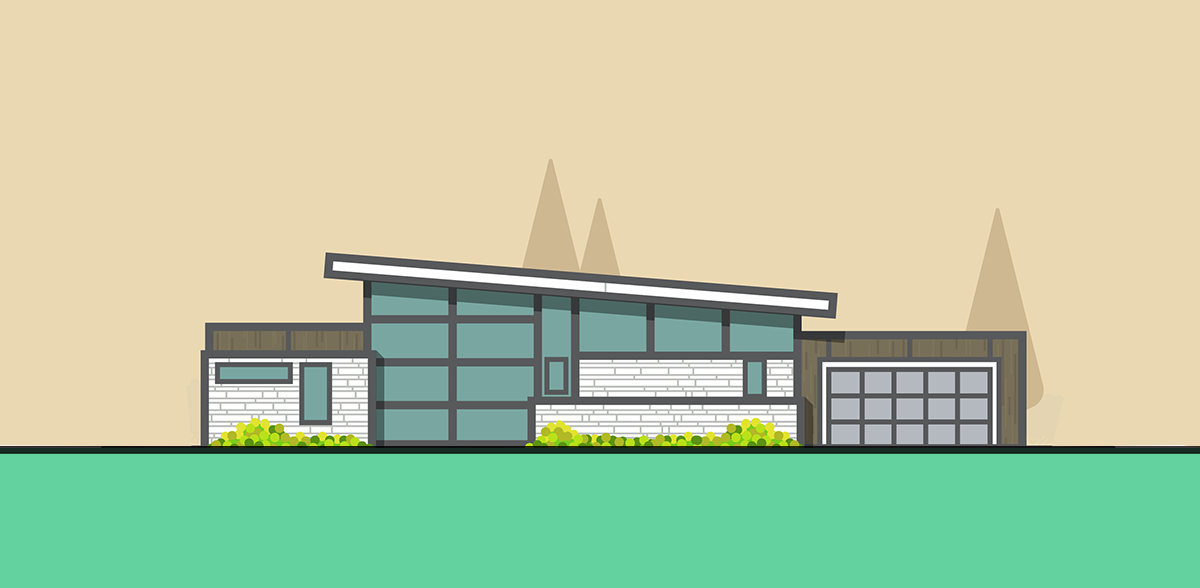 Mid-century Modern Home Graphic