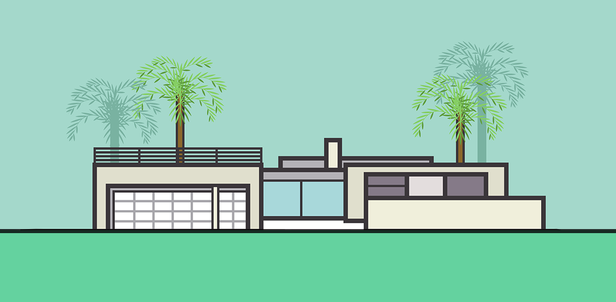 Mid-century Modern Home Graphic