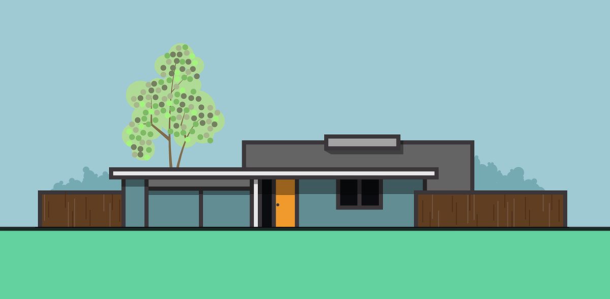 Mid-century Modern Home Graphic